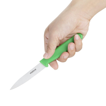 Paring Knife 7.5cm Green Handle | Hygiplas 2