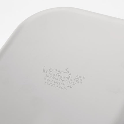 Stainless Steel GN 1/2 Container 100mm Depth | Vogue 7