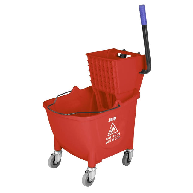 30L Mop Bucket with Foot Pedal Release Red | Jantex Kentucky