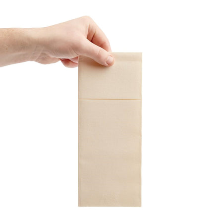 Recyclable Premium Airlaid Pocket Fold Dinner Napkins Cream 48x40cm | Fiesta (Pack 400) 3