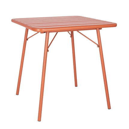 Terracotta Square Steel Bistro Table 700mm | Bolero