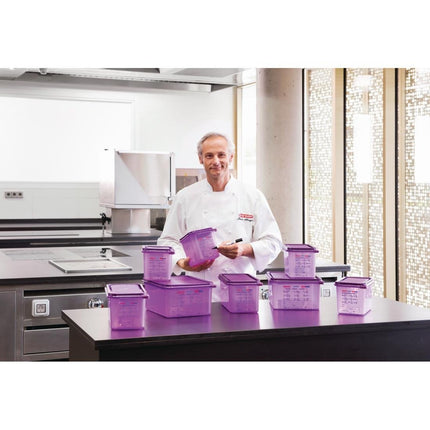 Polypropylene Food Container GN 1/6 | Araven | 2.6L | Transparent with Permanent Label