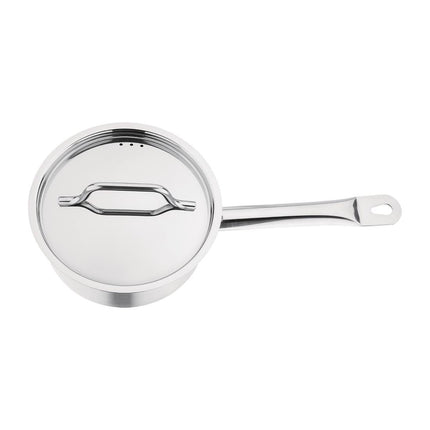 Stainless Steel Induction Saucepan 3L 20cm with Lid | Nisbets Essentials 6