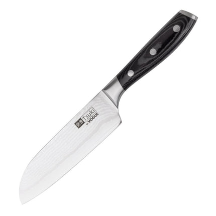 Santoku Knife 18cm | Vogue Tsuki Series 7 | VG-10 Damascus Steel