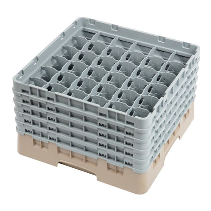 Dishwasher Rack with 36 Compartments | Cambro Camrack | Max Glass Height 25.7 cm