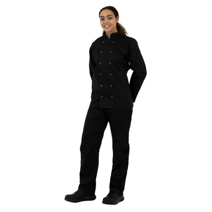 Unisex Long Sleeve Black Chef Jacket | Whites Vegas | S 7