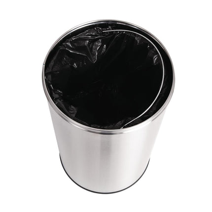 Bolero Stainless Steel Open-Top Waste Bin 40L 4