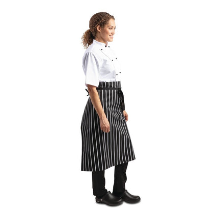 Striped Durable Apron | Whites Standard | Black and White 2