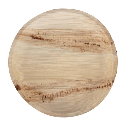 Compostable Round Palm Leaf Plates 250mm | Fiesta | 100 Pieces