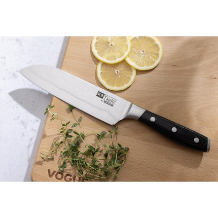 Santoku Knife 18cm | Vogue Tsuki Series 7 | VG-10 Damascus Steel 3