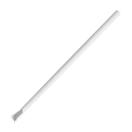 Compostable Paper Spoon Straws 8mm x 210mm | Fiesta White