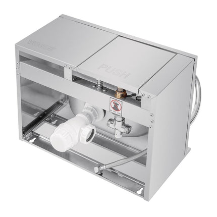 Hands-Free Knee-Operated Stainless Steel Sink | Vogue 8