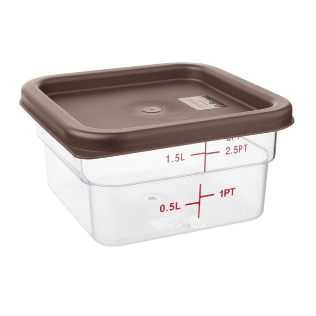Square Brown Lid for Food Storage Containers Small | Hygiplas 2