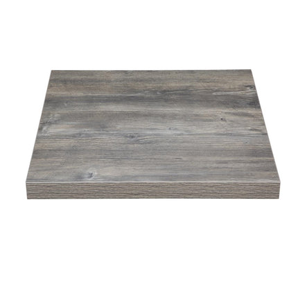 Square Melamine Tabletop Ash Grey 700mm Pre-Drilled | Bolero 2