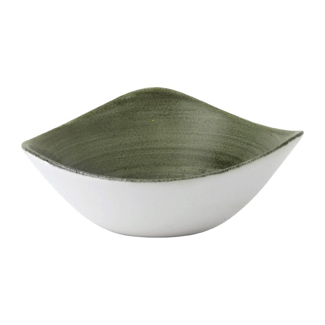 Stonecast Patina Burnished Green Lotus Bowl 17.8cm | Churchill