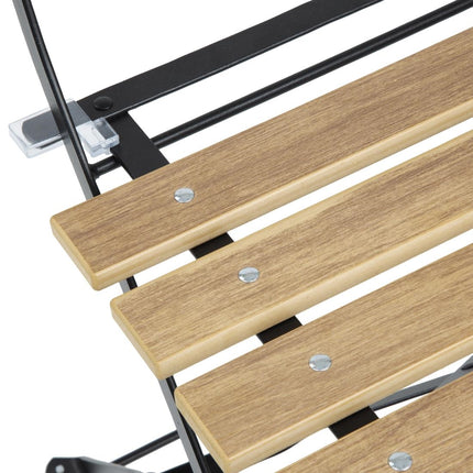 Folding Pavement Style Chairs with Wood Effect | Bolero Perth Series | Set of 2 5