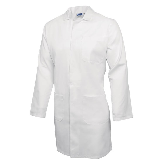 Unisex Durable Comfortable Work Jacket S with Back Vent | Whites
