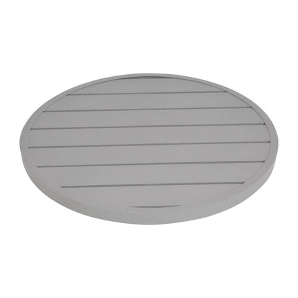 Round Light Grey Aluminium Tabletop 580mm | Bolero 2