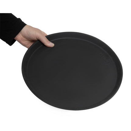 Round Black Anti-Slip Fiberglass Serving Tray 35.5cm | Cambro Camtread 4