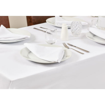 Polyester Tablecloth White 135x135cm | Mitre Essentials Occasions 2