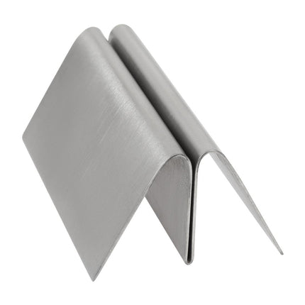 Triangular Stainless Steel Menu Card Holder | Olympia 4