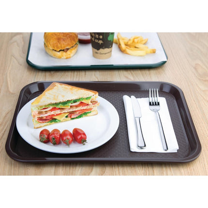 Polypropylene Serving Tray with Anti-Slip Texture | Olympia Kristallon | 30.5 x 41.5 cm | Brown 4