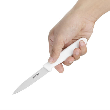 Paring Knife 7.5cm White Handle | Hygiplas 2