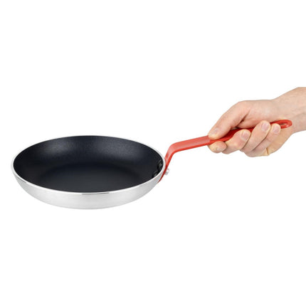 Aluminium Non-Stick Frying Pan with Red Handle 24cm | Hygiplas | Teflon Platinum Plus Coating 5