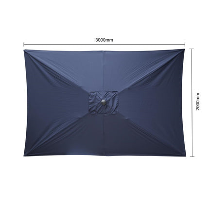 Sevilla Square Parasol 2 x 3 m Marine Blue | Bolero 5