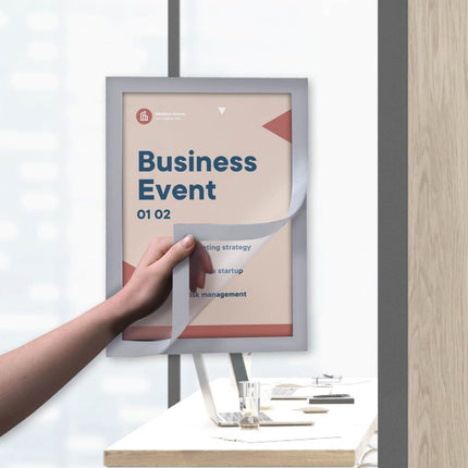 Self-Adhesive Info Frame Set 2 Pieces A4 Silver | Europel 5