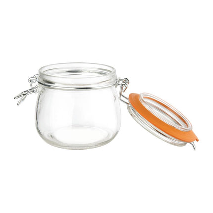 Airtight Preserving Jar with Rubber Seal and Clip | Vogue | 0.5L Capacity 2