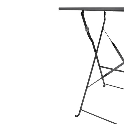 Square Steel Folding Terrace Table 60cm Black | Bolero 7