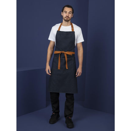 Blue Denim Halter Apron with Adjustable Neck and Double Pockets | Southside 4