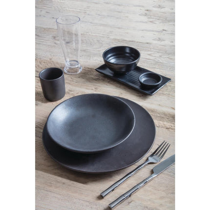 Black Round Plates 27cm | Olympia Fusion 10
