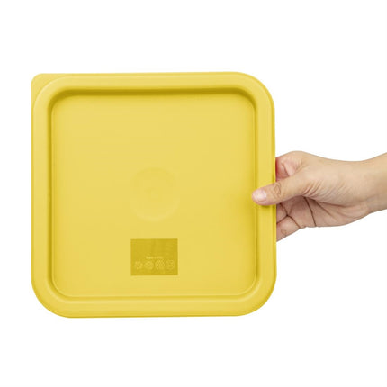 Square Yellow Lid for Food Storage Containers Medium | Hygiplas 5