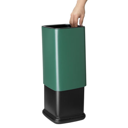 Square Waste Bin Green 10L | Bolero 3