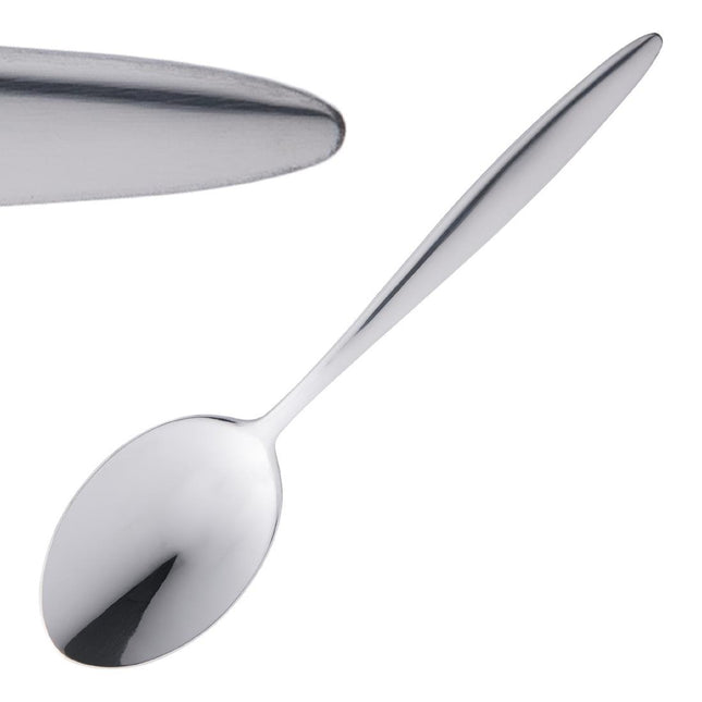 Olympia Saphir Polished 18/10 Stainless Steel Dessert Spoons, 12 Pieces