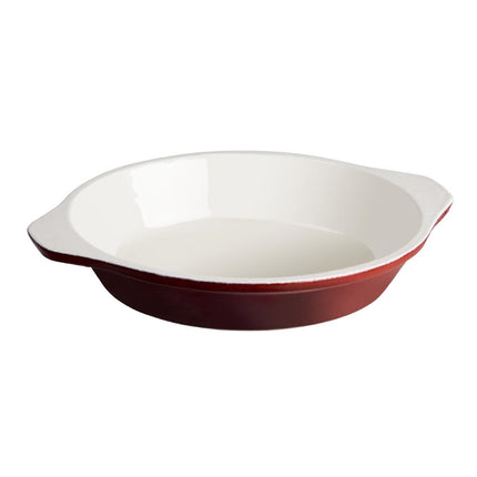 Cast Iron Round Gratin Dish Red 0.4L | Vogue