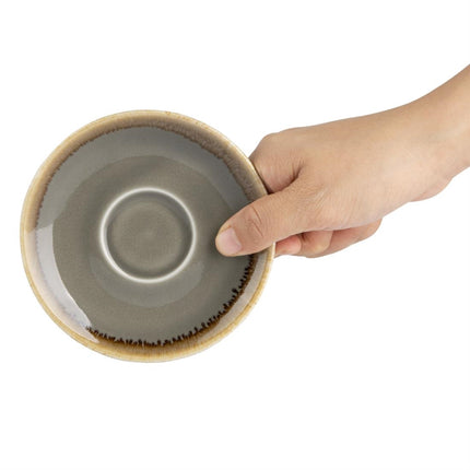 Kiln Grey Espresso Saucers 11.5 cm | Olympia | 6 Pieces 4