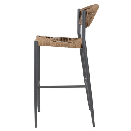 PE Woven Rattan Outdoor Bar Stools Natural | Bolero Eden | 2 Pieces 2