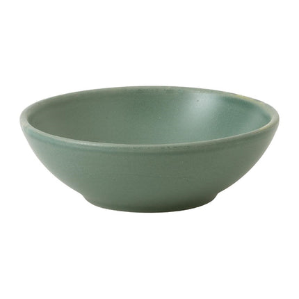 Andorra Green Countor Shallow Bowl 170ml | Churchill | 12 pcs