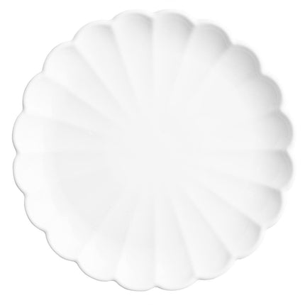White Scalloped Plates 226mm | Olympia Bloom | Set of 6