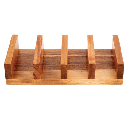 Olympia Acacia Wood Taco Holder 15x12x4cm 2