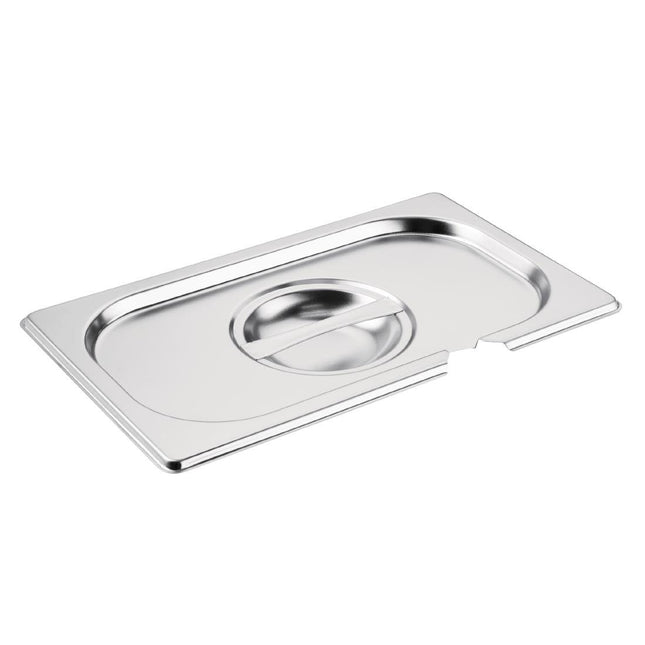 Stainless Steel Lid with Spoon Slot GN 1/4 | Vogue