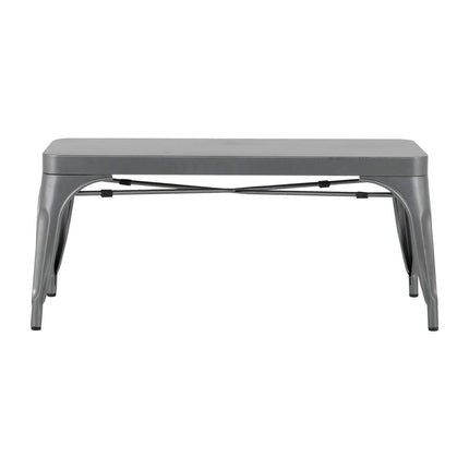 Bolero Bistro Metal Bench Dark Grey 1000mm 2