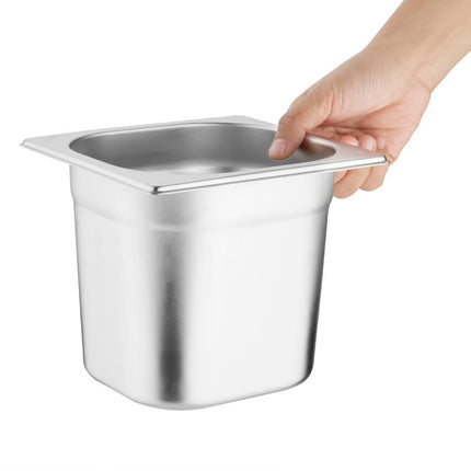 Stainless Steel Gastronorm Pan Set with Lids 1/3 & 4x 1/6 | Vogue 5
