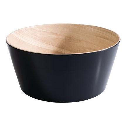 APS Frida Wooden and Black Bowl 22cm Diameter 2.2L Capacity