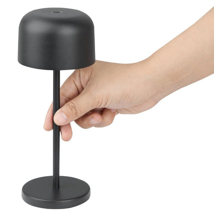 Table Lamp with Round Black Shade 200mm | Olympia Siena 3