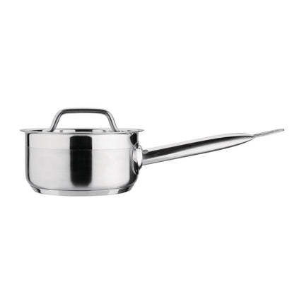 Stainless Steel Induction Saucepan 900ml 14cm with Lid | Nisbets Essentials 4