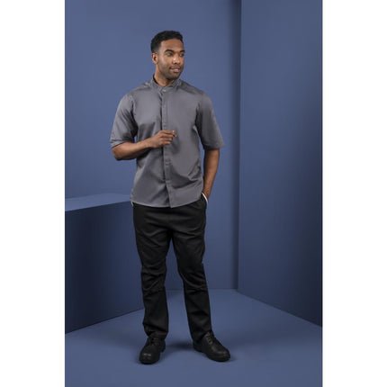 Band Collar Chef's Jacket Anthracite M | Southside 9